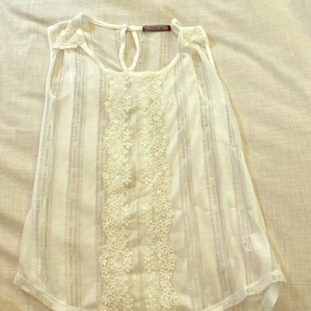 Nordstrom sheer white / off white tank
